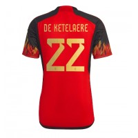Camisa de time de futebol Bélgica Charles De Ketelaere #22 Replicas 1º Equipamento Mundo 2022 Manga Curta